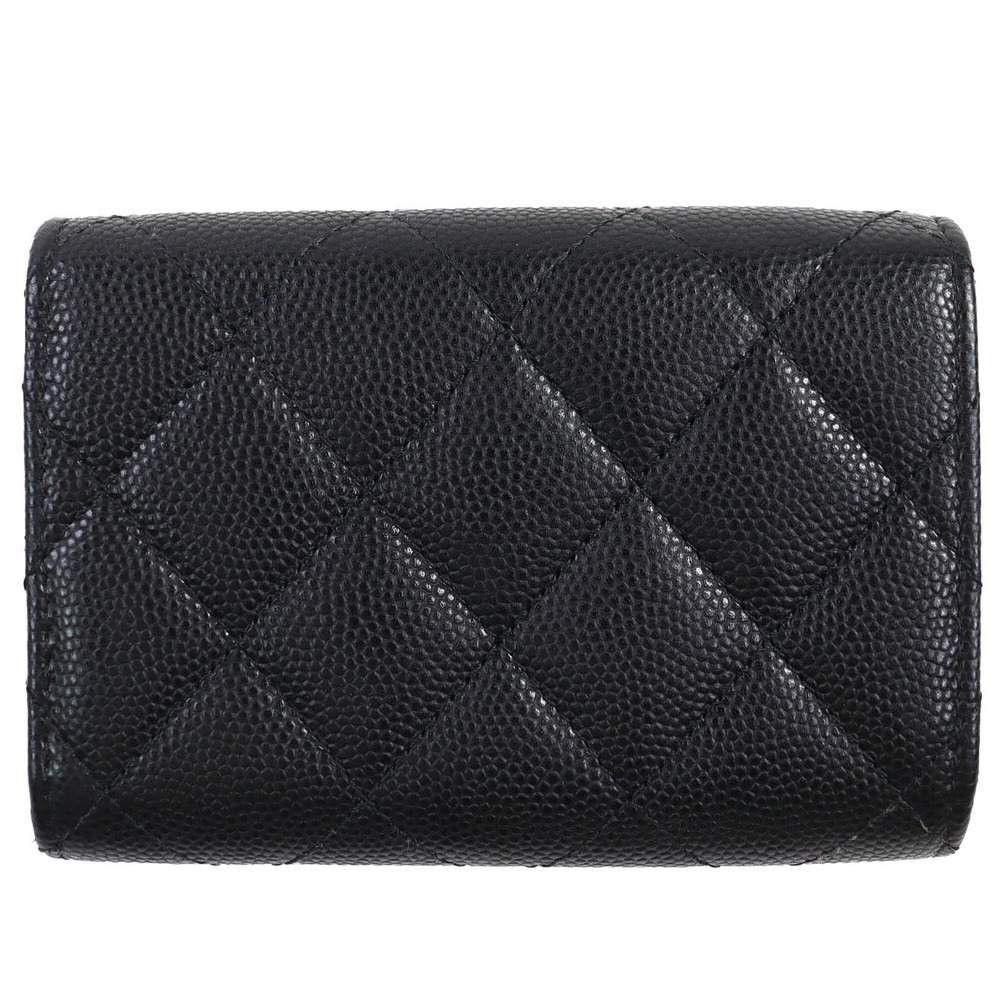 CHANEL Authentic Black Caviar Leather Logo Wallet - Picture 3 of 13